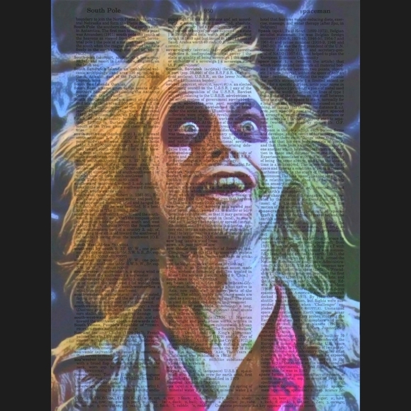 Beetlejuice Horror Halloween Dictionary Art Print - Picture 4 of 4